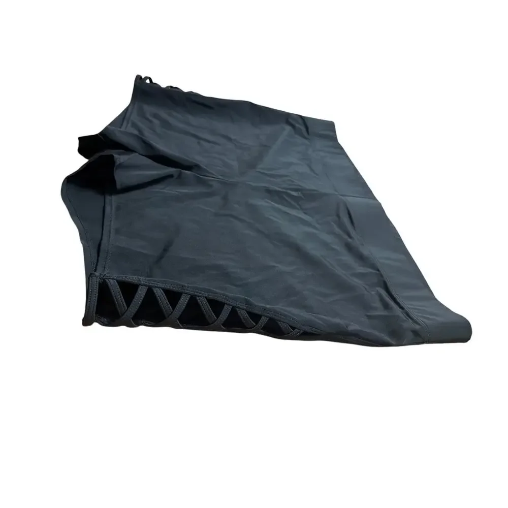 Torrid Women's Plus Size Active Black Swim Shorts Lattice Bottom Size 3 3X New